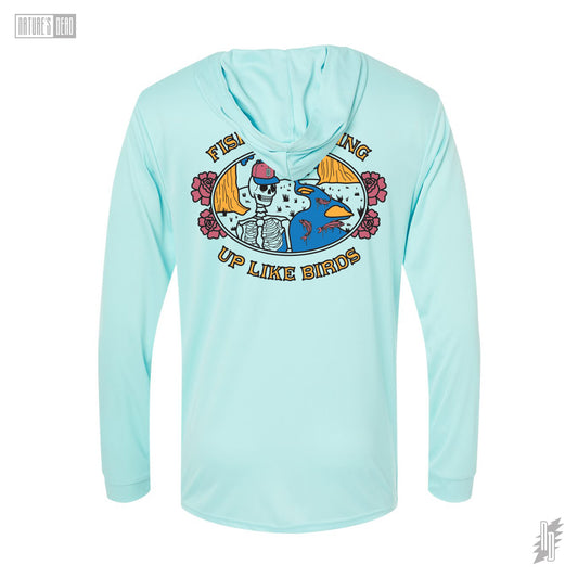 Fish Are Rising Sun Hoody (Aqua)